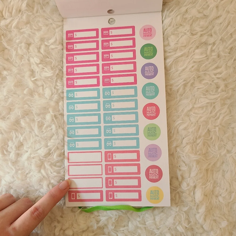 🌻 happy planner • budget sticker book